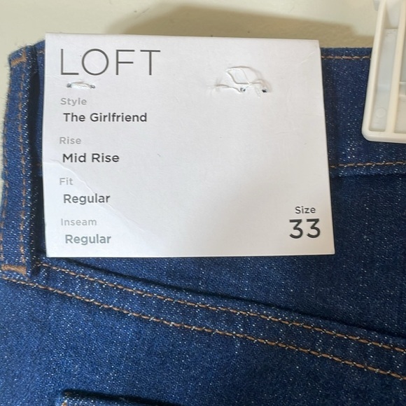 NWT. LOFT 33/16 The Girlfriend Midrise Regular Fit Jeans. - Picture 8 of 9